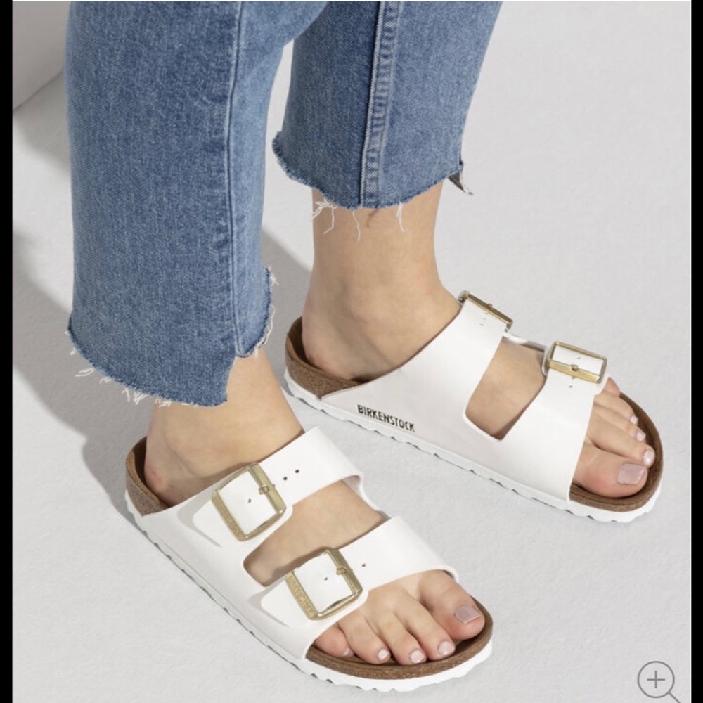 Birkenstock Arizona White Sandals Size 39